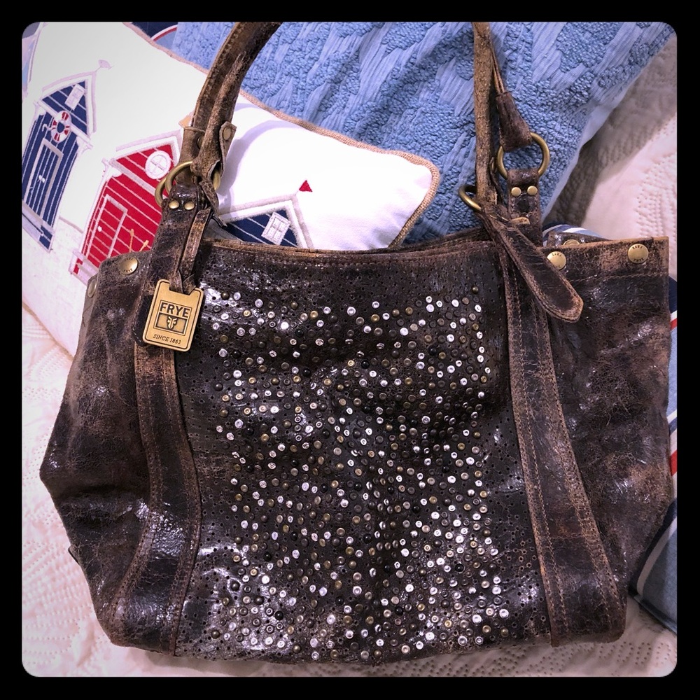 Frye studded pocketbook